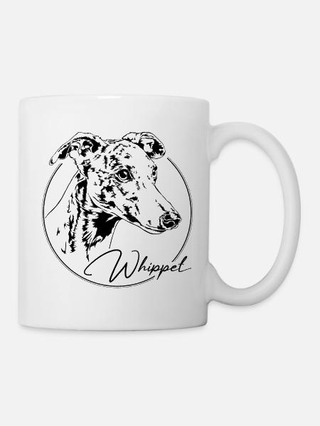 WHIPPET Greyhound Greyhounds Chien Wilsigns - Mug blanc - blanc