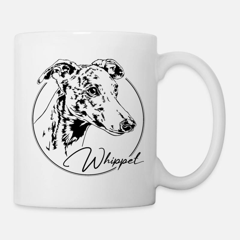 WHIPPET Windhund Windhunde Hunde Hund Wilsigns - Tasse - Weiß