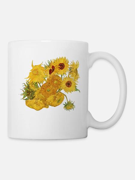 Vincent van Gogh Sonnenblumen Sunflowers Art Kunst - Tasse - Weiß