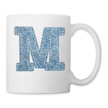 Buchstabe M - Jeans - Tasse - Weiß - Rechts