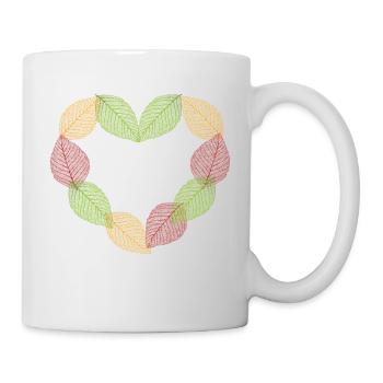 Heart of leaves - Mug - white - Right