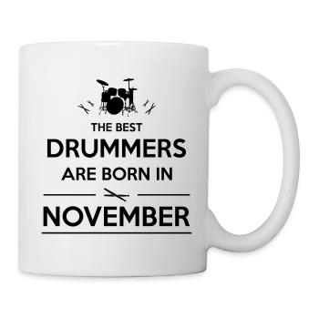 Drummer born en Novembre - Mug blanc - blanc - Droite