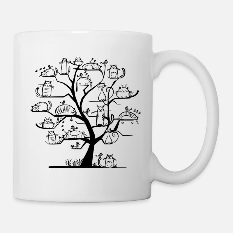 Arbre à chat que les chats adorent - Mug blanc - blanc