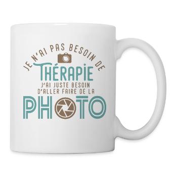 Profession PHOTOGRAPHE fan de photo cadeau - Mug blanc - blanc - Droite