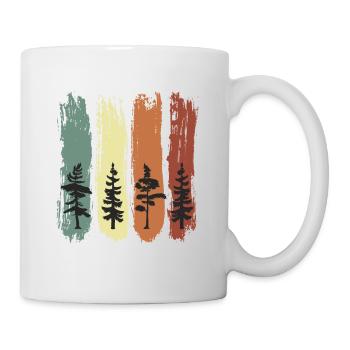 Holz Wald Waldmensch Waldbewohner Geschenk - Tasse - Weiß - Rechts