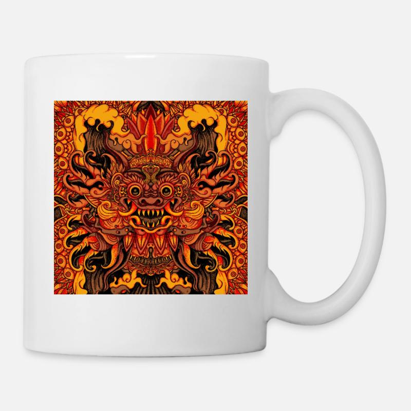 orange Bali - Tasse - Weiß