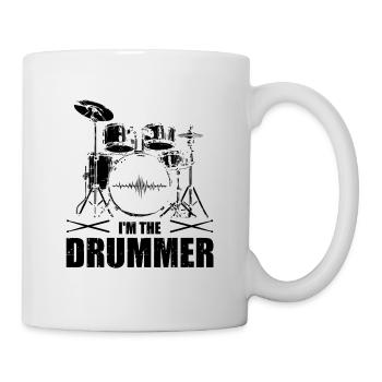 Instrument de musique batteur | Cadeaux de batteur - Mug blanc - blanc - Droite