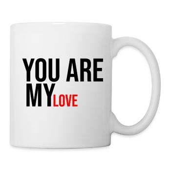Du bist meine Liebe, ich liebe dich - Tasse - Weiß - Rechts