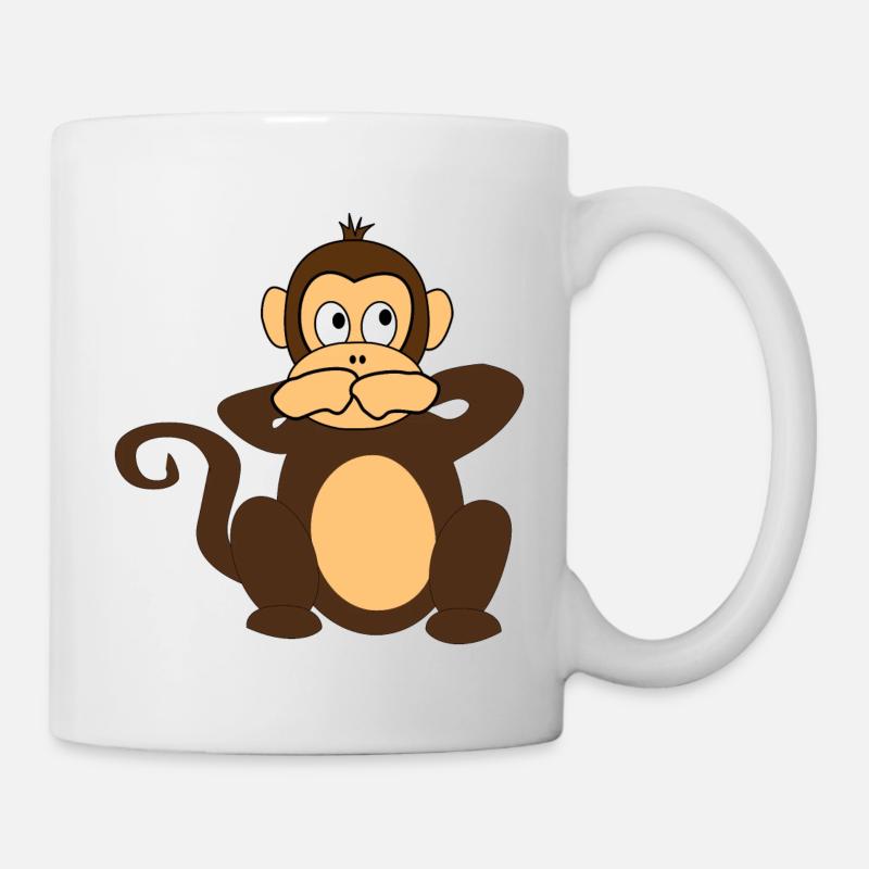 Affee nichts sagen sag nothing monkey - Mug - white