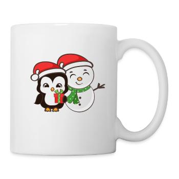 Penguin Snowman Christmas Gift - Mug - white - Right