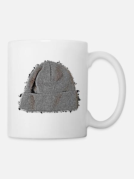 Mütze - Tasse - Weiß