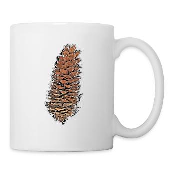 Tannenzapfen - Tasse - Weiß - Rechts