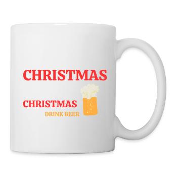 J'aime Noël et par Noël, je veux dire boire du - Mug blanc - blanc - Droite