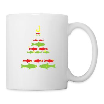 Obtenons Poisson Design De Noël Pour Le 25 - Mug blanc - blanc - Droite
