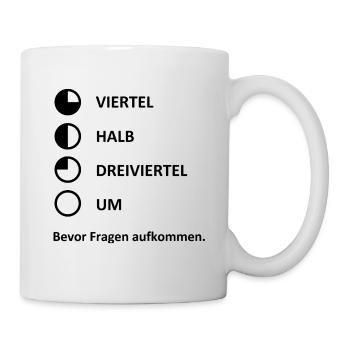 Ostdeutschland Ossi Uhrzeit DDR Wessi Wende - Tasse - Weiß - Rechts