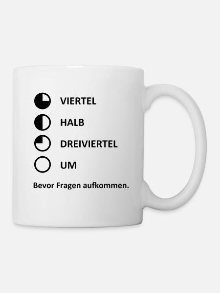 Ostdeutschland Ossi Uhrzeit DDR Wessi Wende - Tasse - Weiß