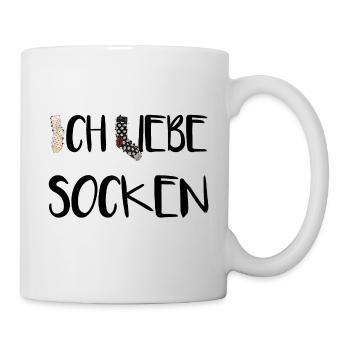Ich liebe Socken! - Tasse - Weiß - Rechts