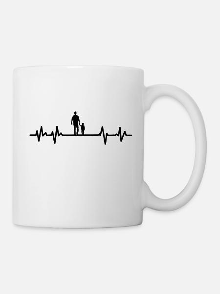 Père et fils - Battements de cœur - Mug blanc - blanc