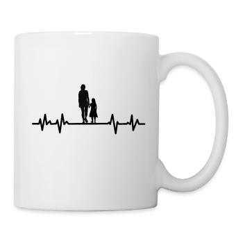 Mutter und Tochter - Herzschlag - Tasse - Weiß - Rechts