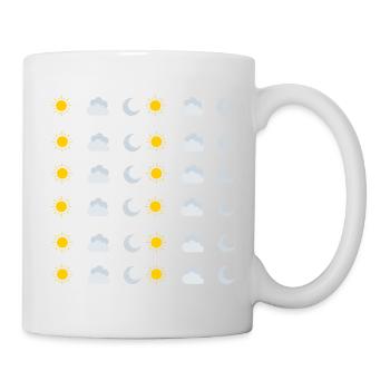 soleil lune nuage - Mug blanc - blanc - Droite