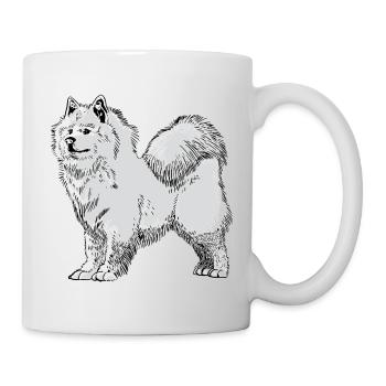 Chien de traîneau Samoyède Cadeau Samoyède - Mug blanc - blanc - Droite