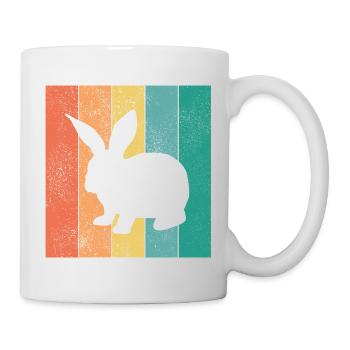 Rabbit Retro Rabbit Easter Gift - Mug - white - Right