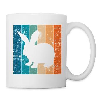 Rabbit Easter Retro Gift - Mug - white - Right