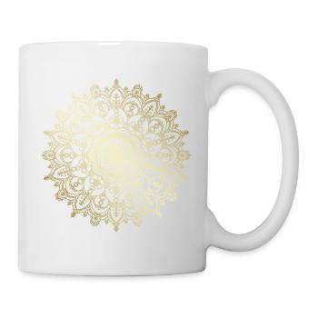 Mandala détaillé d'or - Mug blanc - blanc - Droite