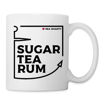 The Wellerman, sugar and tea and rum - sea shanty - Mug blanc - blanc - Droite