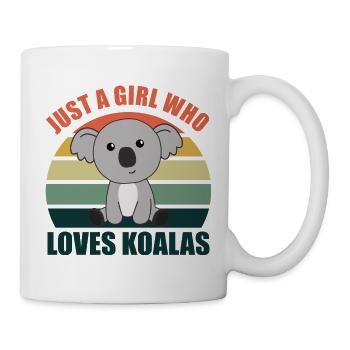 Juste une fille qui aime les koalas jolies filles animales - Mug blanc - blanc - Droite
