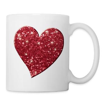 Coeur, cadeau de jour de Valentine pour des femmes et des filles - Mug blanc - blanc - Droite