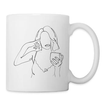 First Coffee Line Art - Mug blanc - blanc - Droite