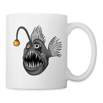 Gruseliger Teufelfisch - Tasse - Weiß - Rechts