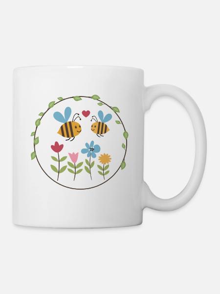 Sommer Bienen Freunde - Tasse - Weiß