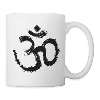 Om Mantra Schwarz Yoga Meditation Pilates - Tasse - Weiß - Rechts