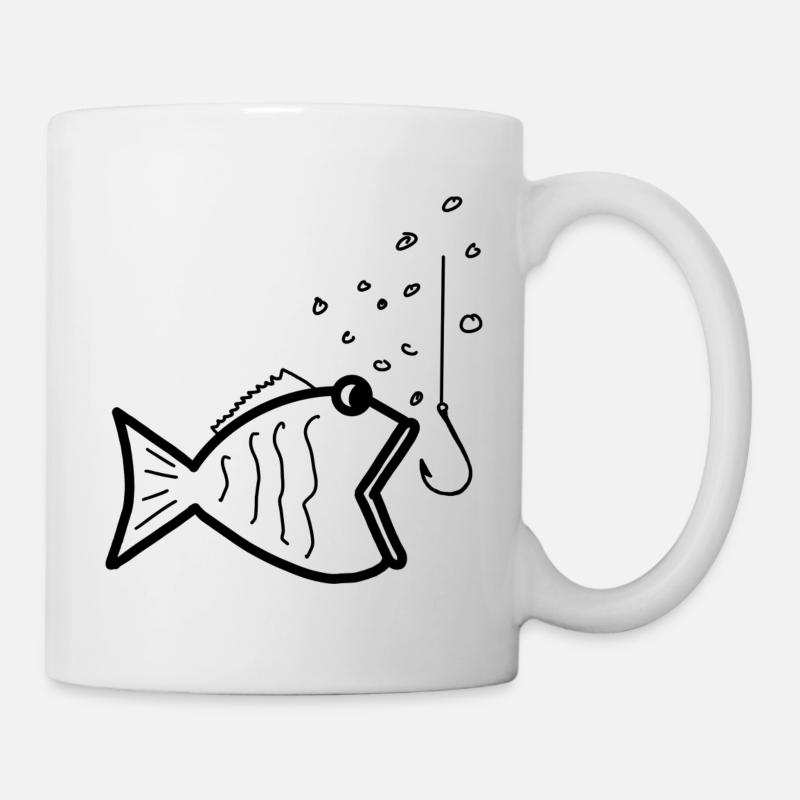 Pêche pêche pêche - Mug blanc - blanc