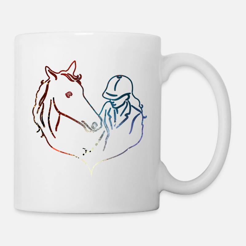 CHEVAL CHEVAL CHEVAL CAVALIÈRE - Mug blanc - blanc
