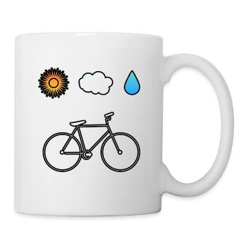 Fahrrad Design, Rad und Sport. Bike Love - Tasse - Weiß - Rechts
