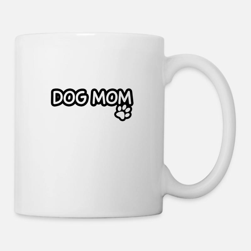 Dog Mom - Tasse - Weiß
