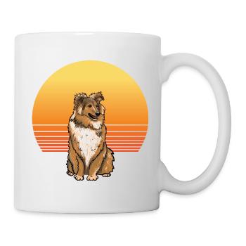 Sheltie Sun - Tasse - Weiß - Rechts