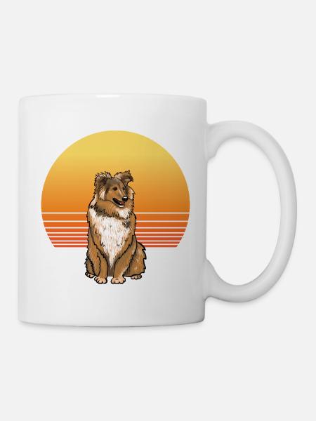Soleil sheltie - Mug blanc - blanc