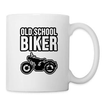 Old School Biker ! - Mug blanc - blanc - Droite