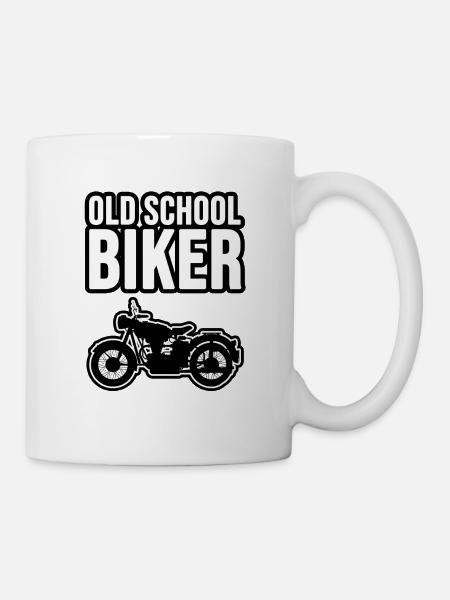 Old School Biker ! - Mug blanc - blanc