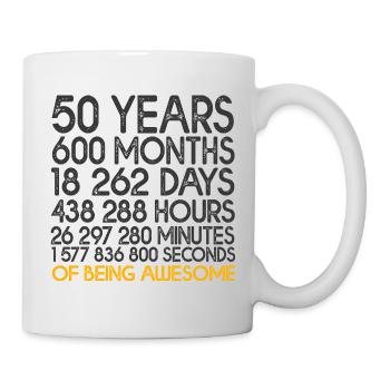 50-year anniversary counter birthday 50 years - Mug - white - Right