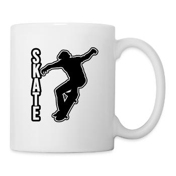 Skate - Skater - Mug blanc - blanc - Droite