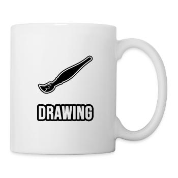 Drawing - Brush - Mug - white - Right