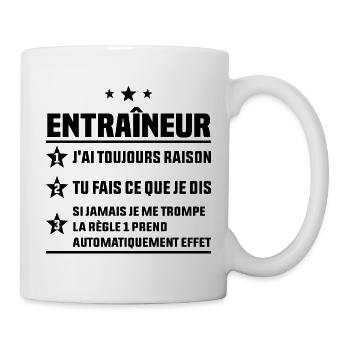 Sport Cadeau Handball Football Rugby Entraîneur - Mug blanc - blanc - Droite