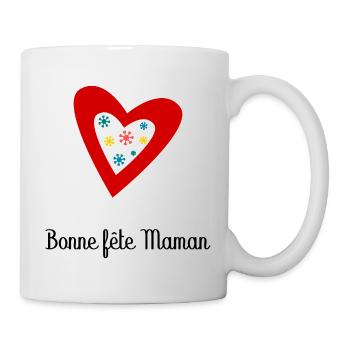 Bonne Fête Maman. Fête des mères - Mug blanc - blanc - Droite