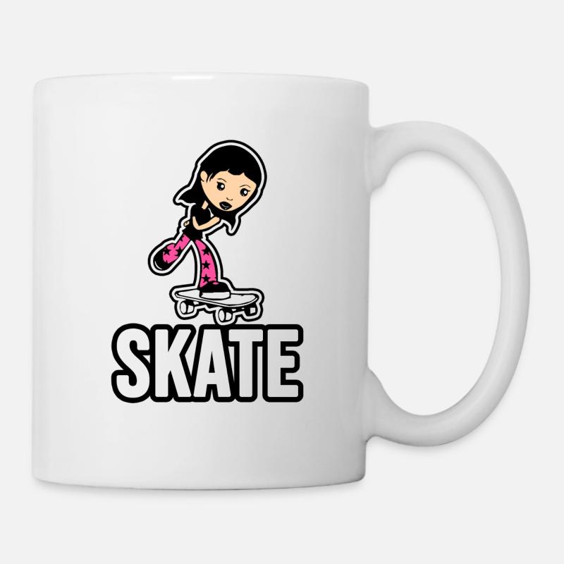 Patineur girl ! - Mug blanc - blanc