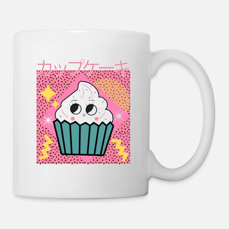 90s Japanese cup cake kawaii Design - Mug - white